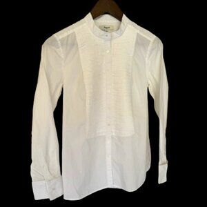Madewell White Tux Long Sleeve Shirt, Cotton, Small, Like New